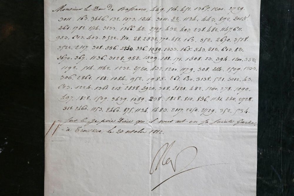 Šifrovano Napoleonovo pismo prodato za 150.000 evra
