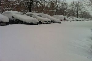 Delegati LSV zaglavljeni u snegu