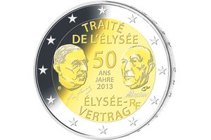 Evro s likom De Gola i Adenauera za jubilej