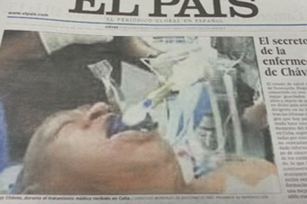 BRUKA: El Pais objavio lažnu fotku polumrtvog Čavesa