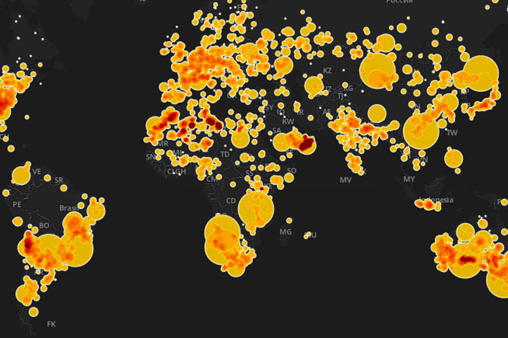 MAPA: Svi padovi meteora u poslednjih 4.300 godina!