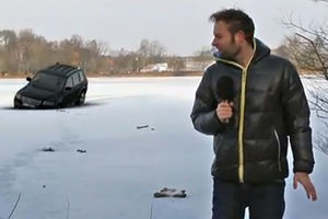 ODE TUAREG: Džip propao kroz led!