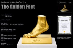 ZLATNA LEVICA: Mesijevo stopalo od pet miliona dolara