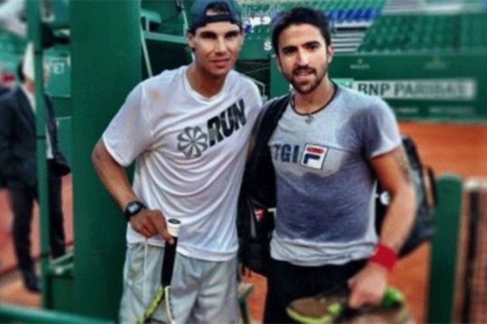 RIVALI: Tipsarević i Nadal odradili trening