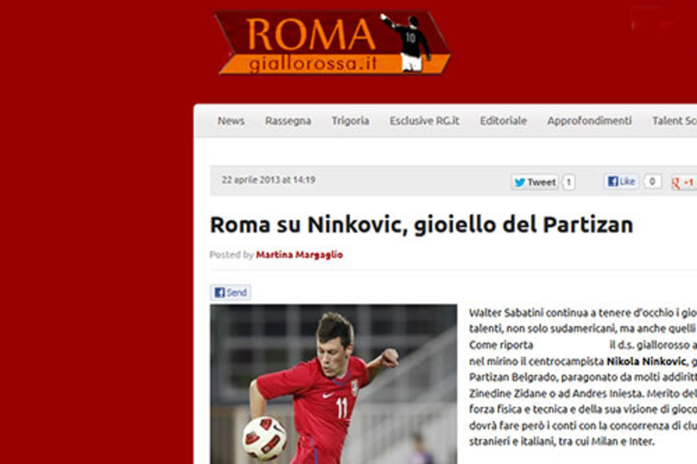 ITALIJANI: Ninković na meti Rome, u trci i Inter i Milan