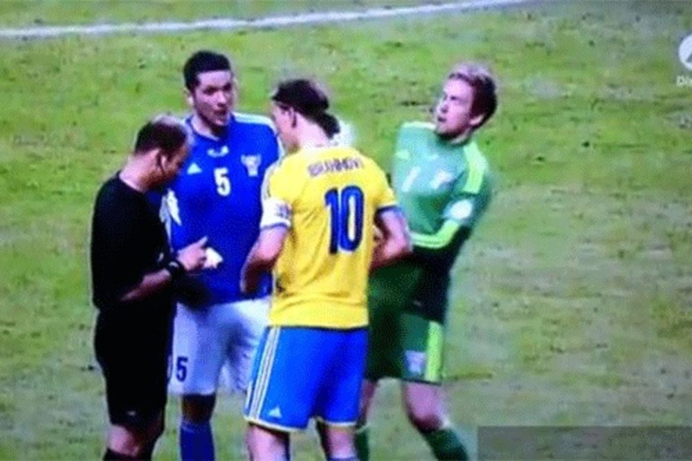 BAHATO: Ibrahimović pogodio loptom u glavu golmana!