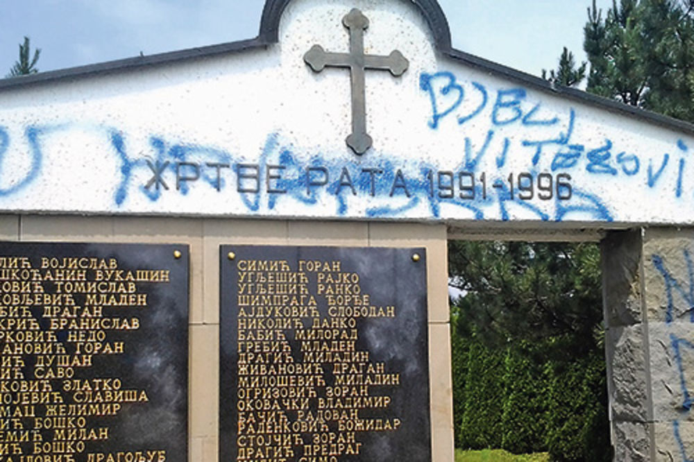 FAŠISTI: Oskrnavljeno srpsko groblje u Borovu