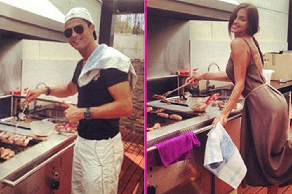NIJE BILO GLADNIH: Ronaldo i Irina raspalili roštilj!