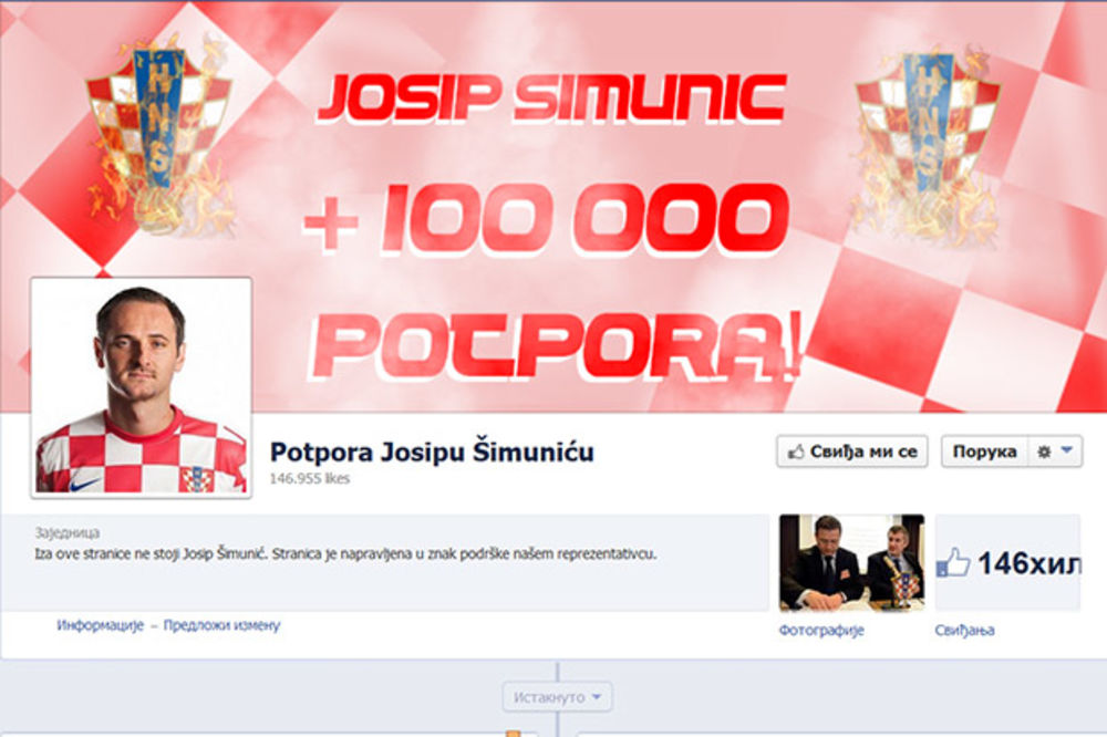 USTAŠKI PIR: 150.000 Hrvata na Fejsbuku podržava potez Josipa Šimunića