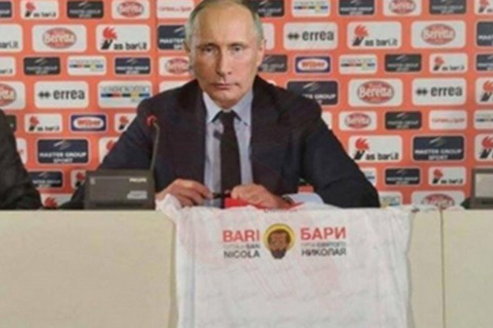 ZVEZDINOM STAZOM: Putin dobio dres Barija s likom svetog Nikole