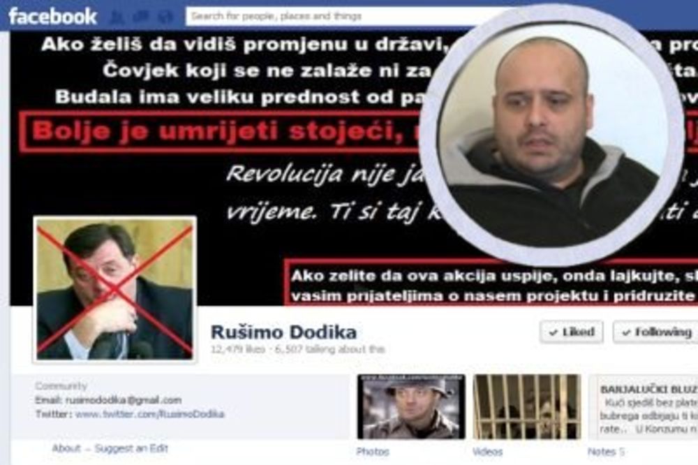 Banjaluka: Hapšenje zbog Fejsbuk stranice “Rušimo Dodika”