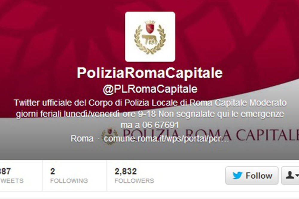DOSETILI SE: Policija u Rimu reguliše saobraćaj pomoću Tvitera!