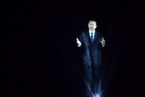 POGLEDAJTE: Turski premijer održao govor kao hologram od 10 metara