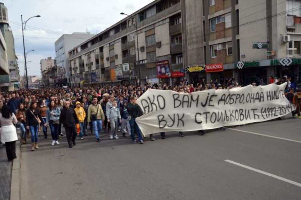 UBISTVO VUKA STOILJKOVIĆA: Hiljadu građana na protestu zbog nasilja u Nišu
