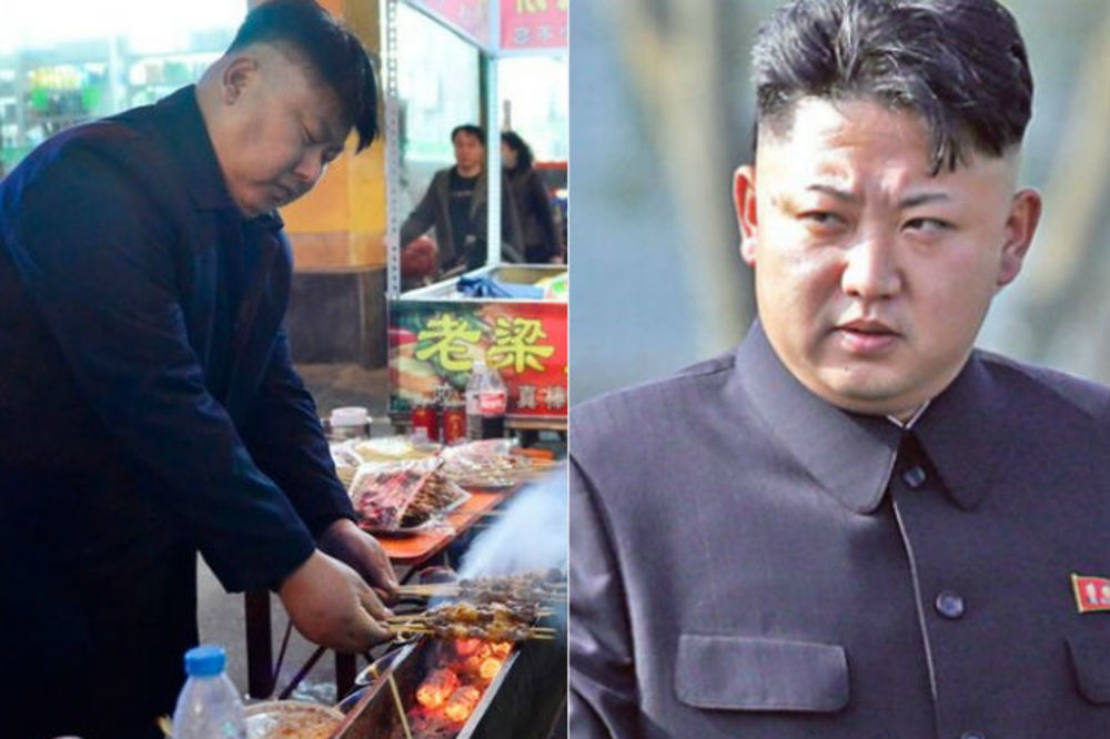PLJUNUTI ON: Dvojnik Kim Džong Una prodaje ražnjiće na pijaci!