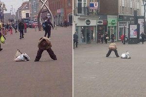 NIJE IZDRŽALA: Policija juri ženu koja je urinirala na sred ulice u sred dana!