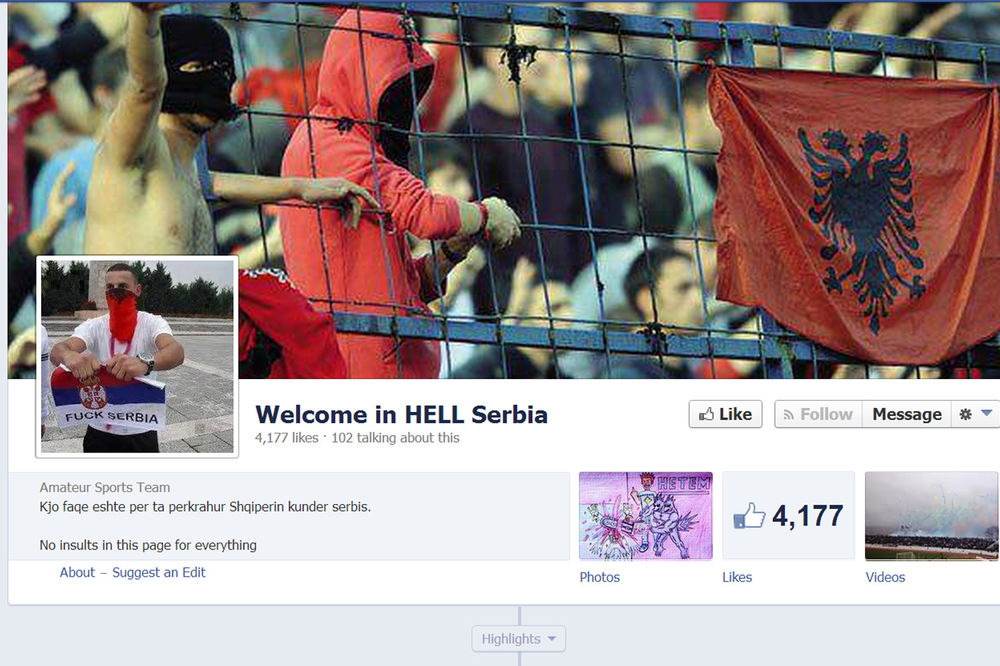 ZATVORENA FB STRANICA ALBANSKIH MONSTRUMA: Pozivali na klanje Srba!