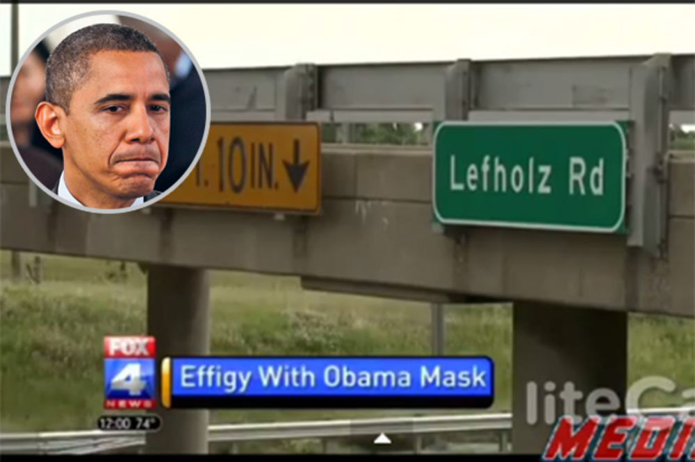 (VIDEO) POGLEDAJTE DRAMU NA MOSTU: Nepoznati napadači obesili Baraka Obamu