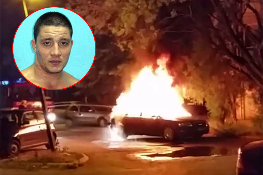 (VIDEO) UBISTVO KIK- BOKSERA: Pogledajte snimak dok je automobil još bio u plamenu!