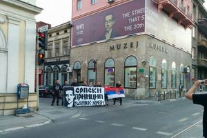 PRINCIP ZAUVEK ŽIVI: Performans na mestu Sarajevskog atentata