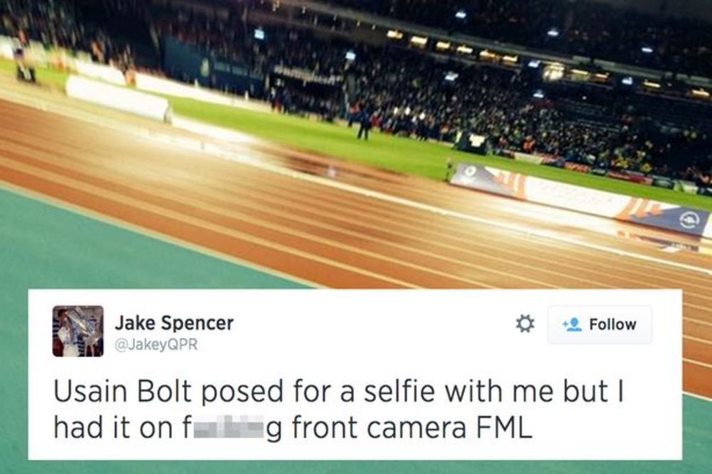 KAD TE PRED IDOLOM IZDA APARAT: Pravio selfi sa Boltom, ali uključio pogrešnu kameru