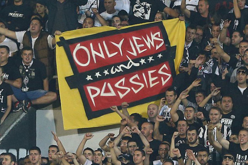 PROTIV NN LICA: Partizan podneo krivičnu prijavu zbog antisemitskog transparenta