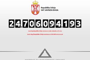 PRATITE UŽIVO: Javni dug Srbije raste 330.000 evra na sat