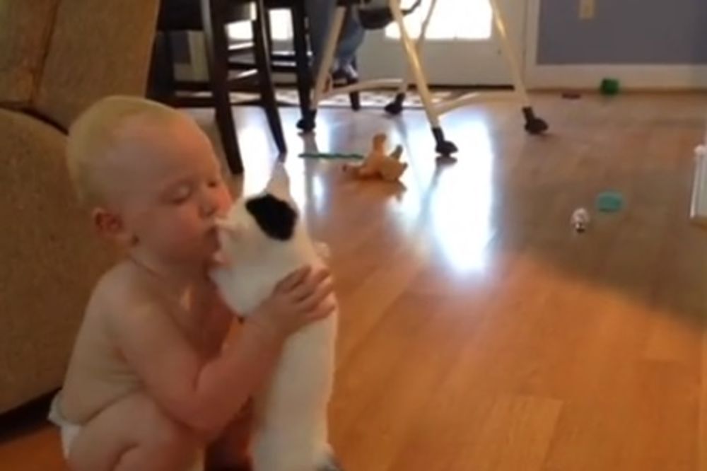 (VIDEO) NISTE VIDELI NIŠTA SLAĐE: Ovako beba brine o svojoj maci!