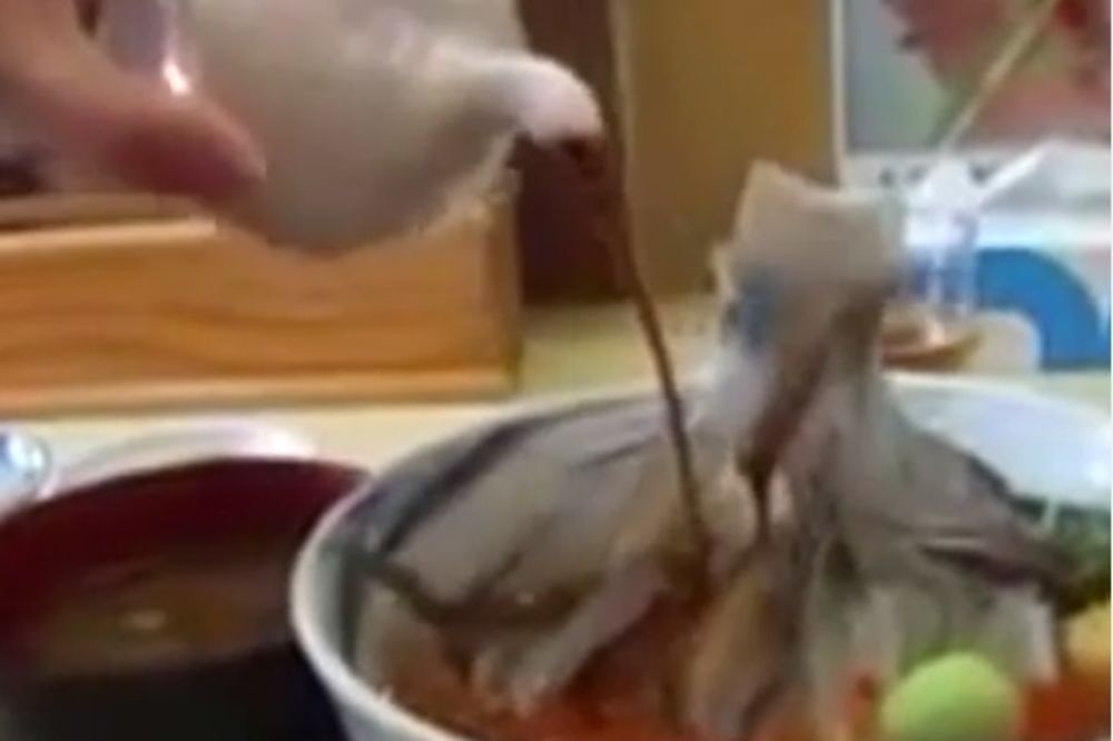 (VIDEO) KAO IZ HOROR FILMA: Evo šta se dogodi kad mrtvu sipu polijete sosom od soje!