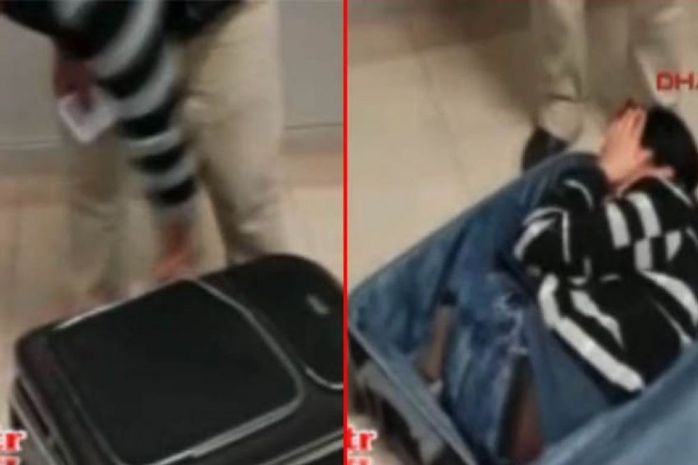 (VIDEO) NIGDE BEZ NJE: Pokušao da prošvercuje ženu u koferu!