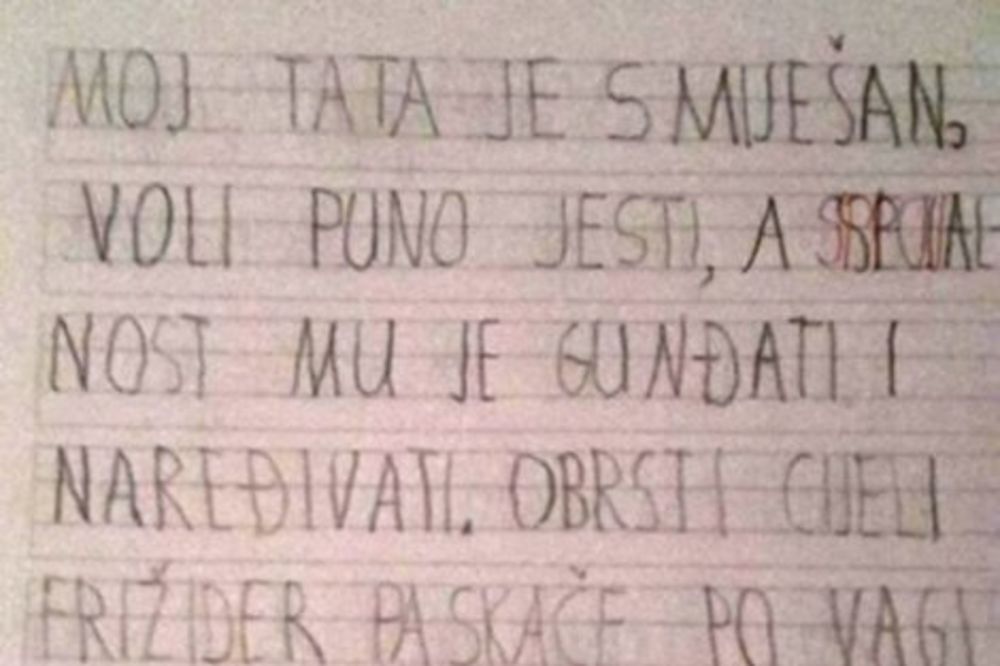 A ŠTA ĆE TATA REĆI: Evo kako je prvačić iz Bosne opisao svog oca!