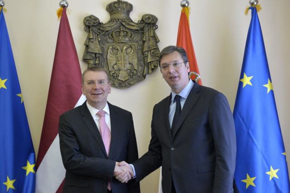 Vučić i Nikolić primili šefa letonske diplomatije Edgarsa Rinkevičsali