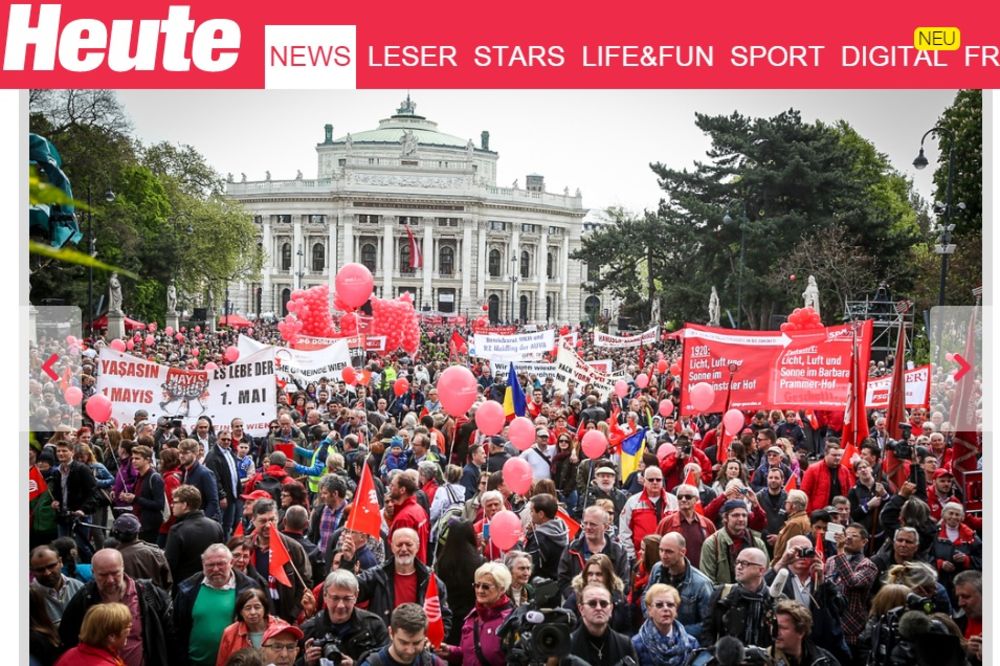 PODRŠKA GRAĐANA: 100.000 ljudi na prvomajskom maršu socijaldemokrata u Beču!