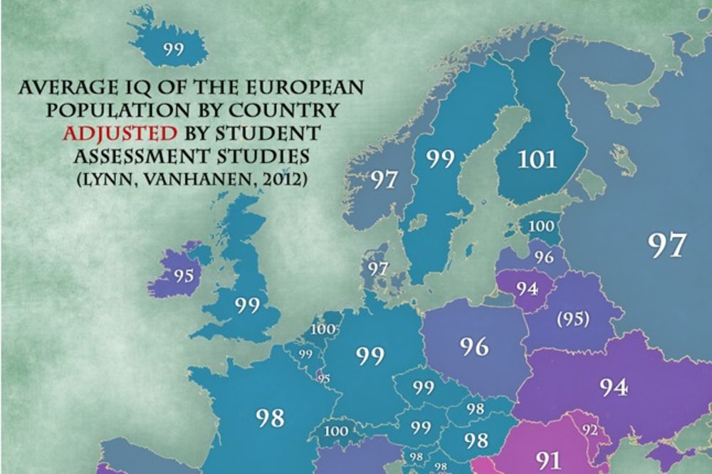 SRBI MEĐU NAJGLUPLJIMA U EVROPI, ALI IMA I GLUPLJIH: Pogledajate mapu merenja IQ!