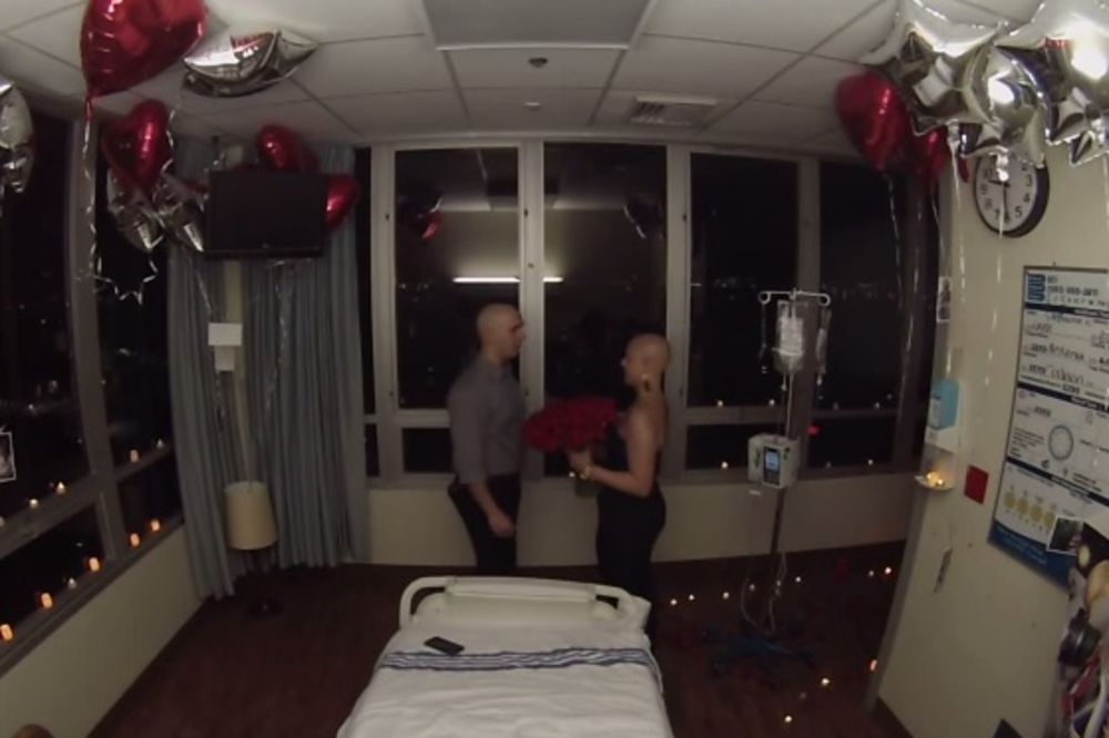(VIDEO) POSLEDNJA HEMOTERAPIJA: Pogledajte kako je dečko obradovao devojku u bolnici