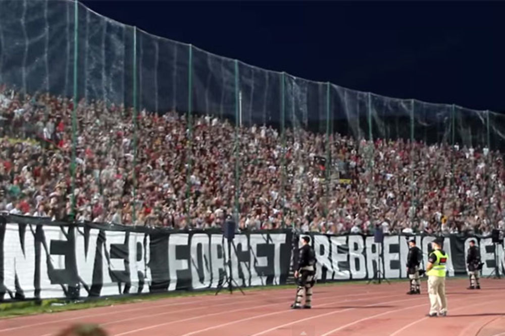 (VIDEO) POSTUPAK UEFA: Sarajevo pred kaznom zbog transparenta posvećenog Srebrenici