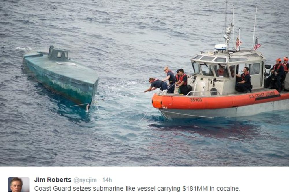 DILERI SVE SNALAŽLJIVIJI: Zaplenjeno pet tona kokaina u podmornici ručne izrade