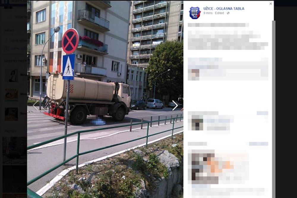 (FOTO) SMRT NA ZEBRI: Cisterna komunalnog preduzeća pregazila profesorku francuskog