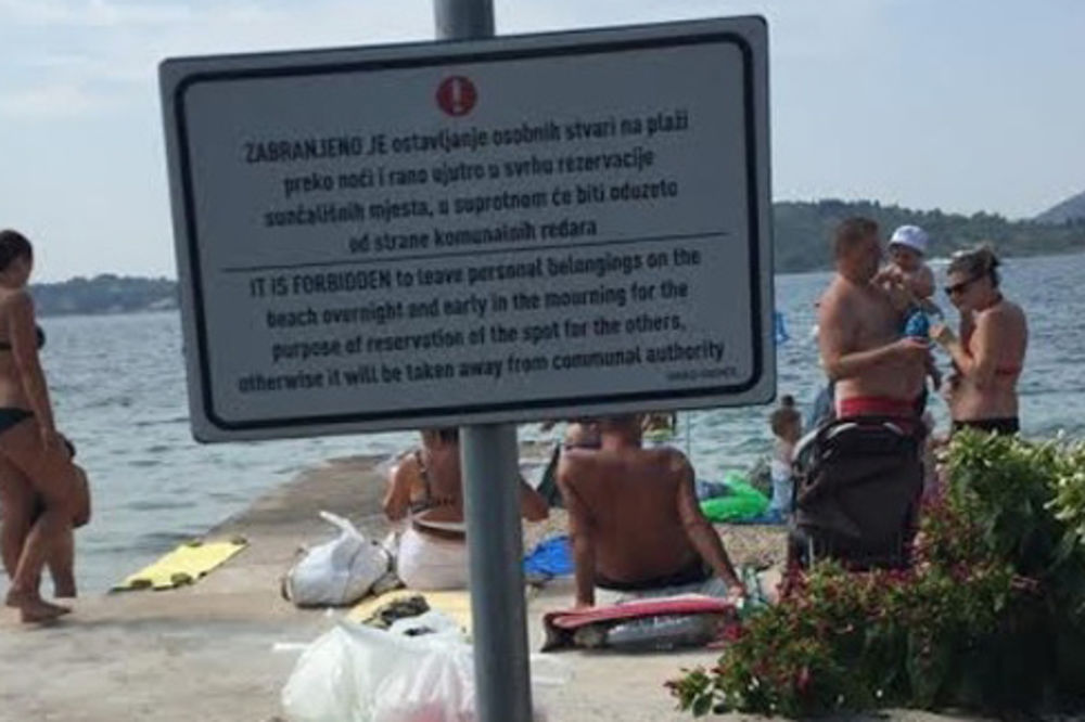 (FOTO) KAD HRVATI PREVODE NA ENGLESKI: Pogledajte zvanično obaveštenje kupačima na plaži u Vodicama!