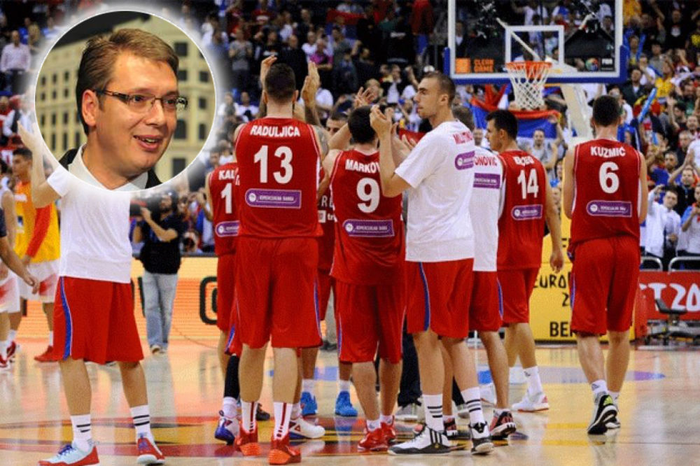 (FOTO) PREMIJER IZNENADIO KOŠARKAŠE: Vučić poslao Orlovima dve torte da zaslade pobede