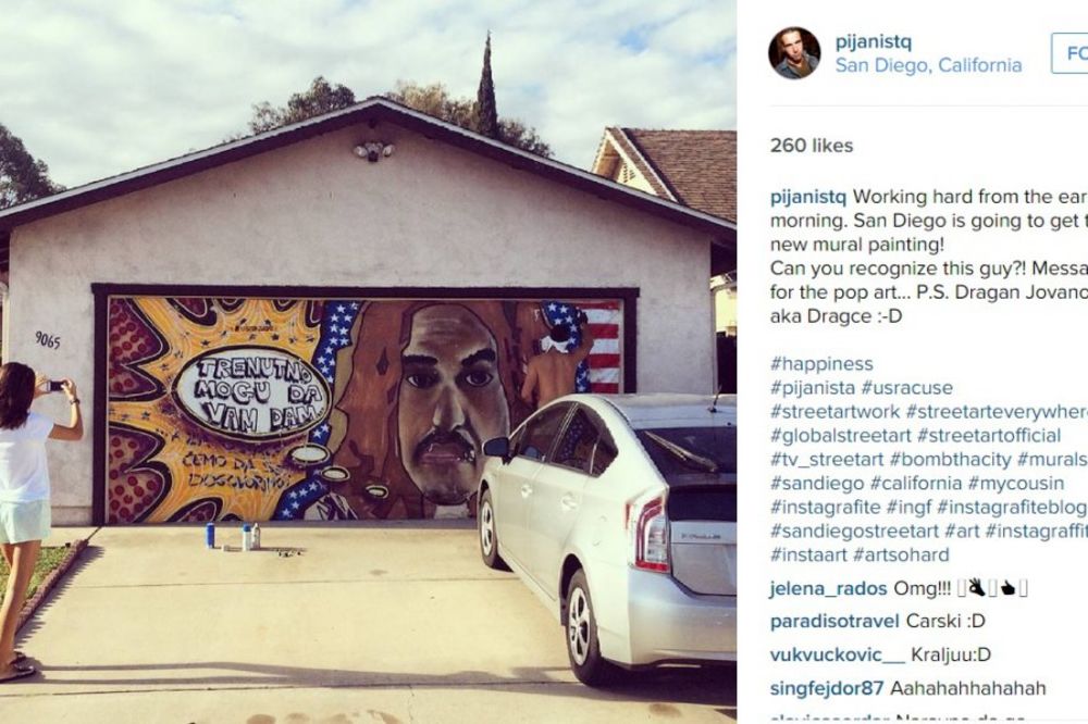 (FOTO) DRAKČE STIGAO U SAN DIJEGO: Dragan Jovanović dobio mural u Americi!