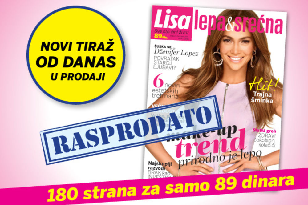 LISA LEPA&SREĆNA: Nakon rasprodatog tiraža, doštampana količina magazina od danas u prodaji!