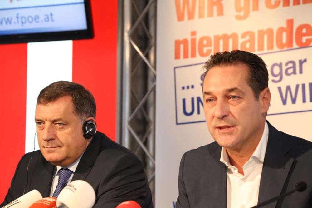 PODRŠKA PRIJATELJA: Dodik pozvao Srbe u Beču da glasaju za Štrahea!