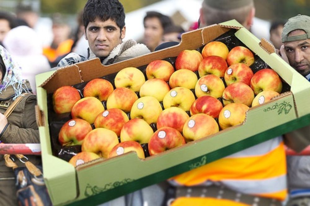 SKANDAL: Izbeglicama ne daju da jedu jabuke!