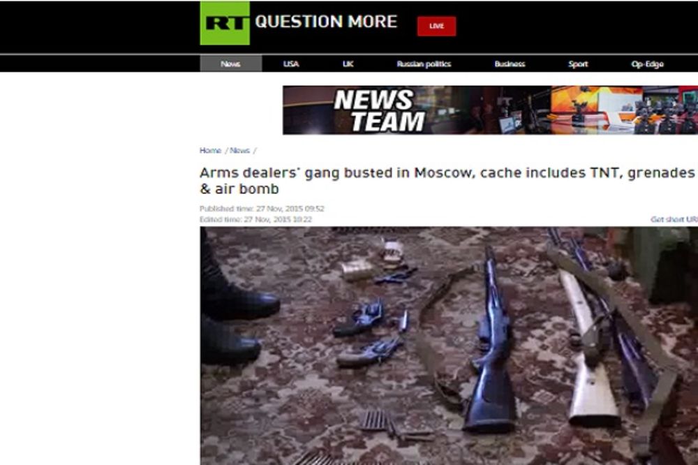 VELIKA AKCIJA U MOSKVI: Uhapšena banda naoružana granatama i avio-bombama!
