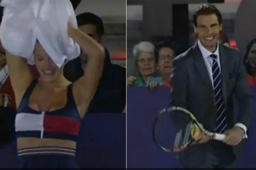 (VIDEO) STRIPTIZ NA TERENU: Evo kako su prošle manekenke koje su sa Nadalom igrale tenis u skidanje