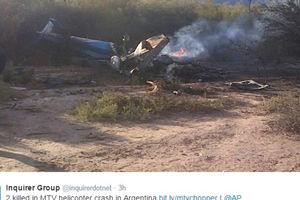 NESREĆA TOKOM SNIMANJA RIJALITIJA: Dvoje mrtvih u padu helikoptera MTV ekipe u Argentini