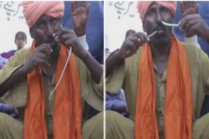 (VIDEO) SUMANUT SNIMAK ZBOG KOGA ĆETE SE NAJEŽITI Čovek provlači zmije otrovnice kroz nos
