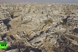 (VIDEO) DRON SNIMIO STRAVIČNE PRIZORE: Predgrađe Damaska kao posle sudnjeg dana