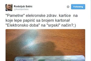 (FOTO) ŠABIĆ ISMEJAO NOVE ZDRAVSTVENE KARTICE: Elektronsko doba na srpski način!